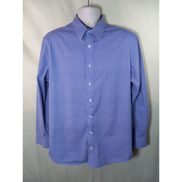 NICK GRAHAM Mens Lavender Pattern Modern Fit Longsleeve Shirt Size Xlarge - Picture 1 of 10